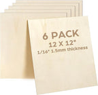 LotFancy Basswood Sheets, 6 Pack, Plywood Sheets by LotFancy