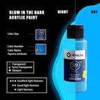 Artecho Glow in the Dark Acrylic Paint Set – 6 Colors x 60ml, Non-Toxic - Image 2