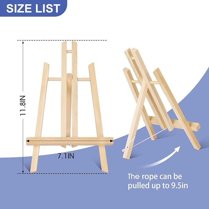 ESRICH 24 Pack 11.8" Wood Easels, Tabletop Easel - Image 2