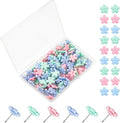 ELANE 100 Pcs Flower Thumb Tacks by ELANE