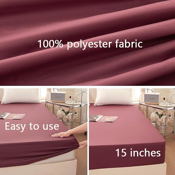 Bedding Queen Size Fitted Sheet Only- Bottom Matress Fitted Sheet-Fits 15inches - Image 3