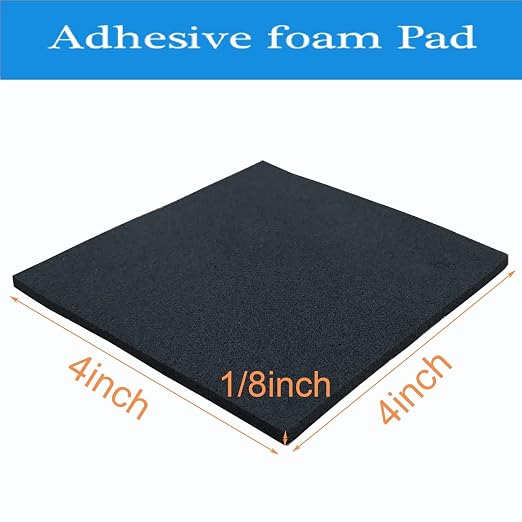 Rubber Adhesive Pads 8 Pcs 4"x4"x1/8" - Image 2