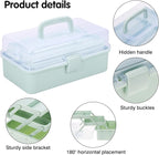 Tackle Box, Craft Organizers and Storage 3-Layer Portable Folding Toolbox - Image 3