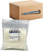 Kable Kontrol Cable Zip Ties Natural White 25, 18 Lbs Tensile Strength by KABLEKONTROL%C2%AE