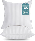 Oubonun 16 x 16 Throw Pillow Inserts, Firm and Fluffy Decorative Square Pillows by Oubonun