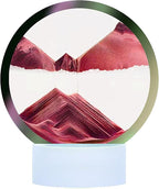 Moving Sand Art Picture Round Glass 3D Deep Sea Sandscape in Motion Display by rysnwsu