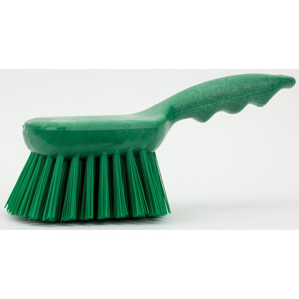 SPARTA 40541EC09 Plastic Scrub Brush, Utility Brush, Kitchen Brush With Hanging Hole For Cleaning, 8 Inches, Green, (Pack of 6)