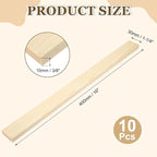 MECCANIXITY 10Pcs Wood Strips Slats, 3/8" x 1‑1/4" x 16" Thin Wood Sticks Flat - Image 2