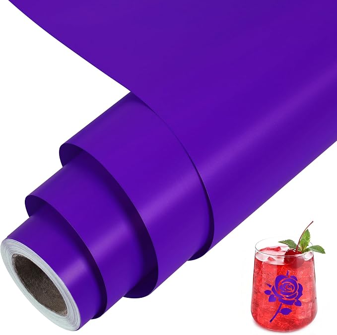 TORC Purple Permanent Vinyl 12" x 14 FT Matte Purple Adhesive Vinyl Roll by TORC