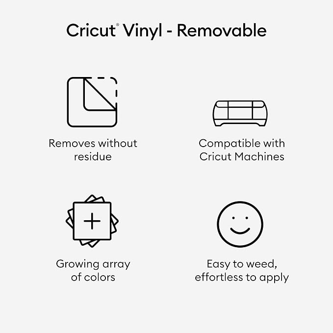 Cricut Premium Removable Vinyl, No-Residue Easy Removal up to 2 Years, - Image 3