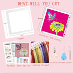 Tiwabb Cross Stitch Kits for Adults Beginners, Easter Egg Cross Stitch Kits - Image 3
