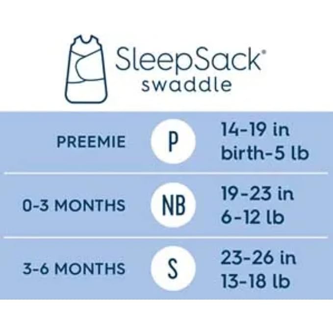 HALO 100% Cotton Sleepsack Swaddle, 3-Way Adjustable Wearable Blanket, TOG 1.5, Blue Safari, Small, 3-6 Months