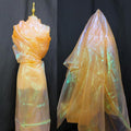 Orange Iridescent Organza Fabric by Unknown
