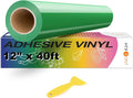 HTVRONT Green Permanent Vinyl, Glossy Adhesive Vinyl Roll | by HTVRONT
