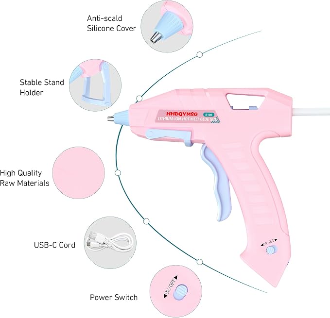 Cordless Hot Glue Gun, 20W Hot Glue Gun - Image 5