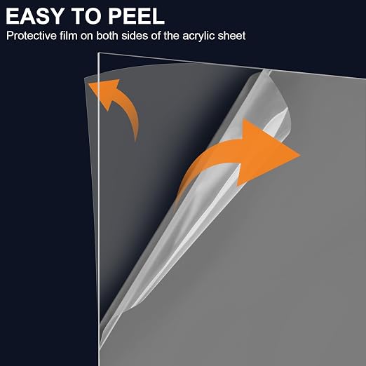 7 Pack 8"×10" Clear Transparent Plexiglass Sheets, 1/25” Thick Plexiglass Sheets - Image 4