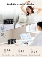 PPLEE Loud Alarm Clock for Heavy Sleepers, Dual Vibrating Alarm Clock - Image 3