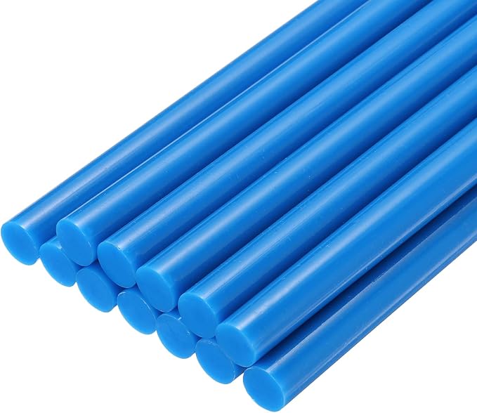 uxcell Mini Hot Glue Sticks for Glue Gun 7mm x 200mm Peacock Blue 12pcs by uxcell