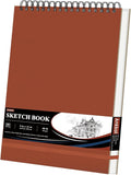 Ankkol Art Sketch Book 9x12, Top Spiral Bound Sketchbook, 68 lb/100gsm Art Paper by Ankkol