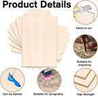 DIYDEC 24 Pack Basswood Sheets 4 x 6 x 1/16 Inch Thin Plywood Wood Sheets - Image 3