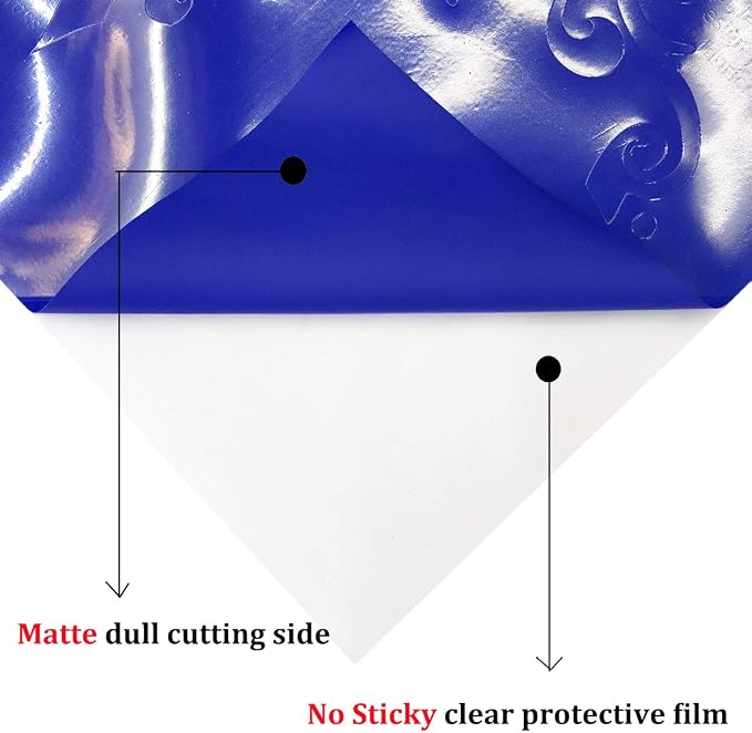 guangyintong Heat Transfer Vinyl Blue HTV Rolls, Matte Surface PVC Material - Image 4