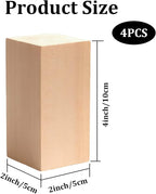 4 Pack Basswood Carving Blocks, DIY Crafts - Image 2