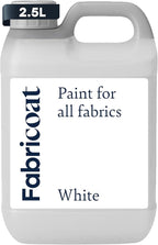 Fabricoat White Fabric Upholstery Paint & Dye | 2500ml / 85 fl oz | Restore or by Fabricoat