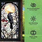 Stained Glass Style Raven Window Film, Gothic Inspired Privacy Decor - Image 2