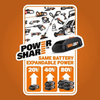 Worx 20V Power Share Full-Size Hot Glue Gun WX045L.9- - Image 2