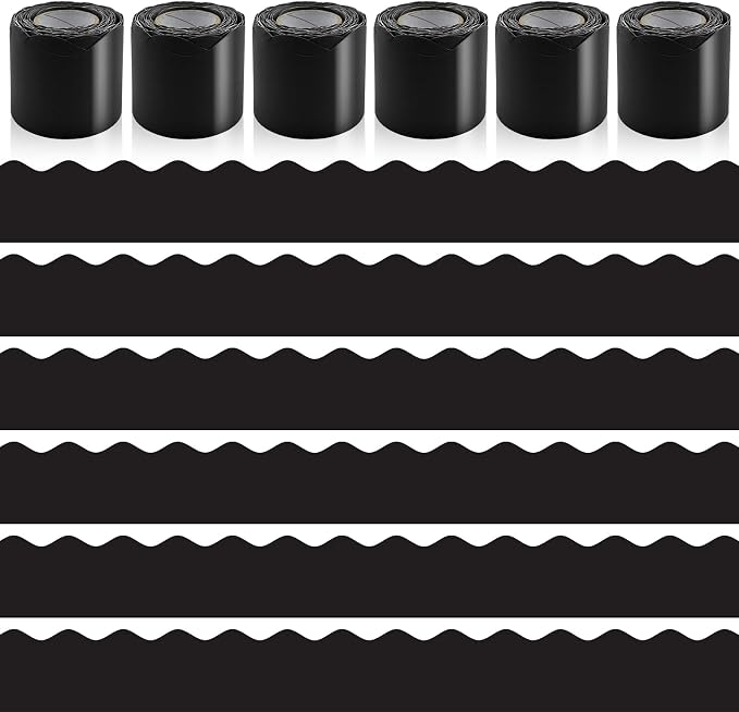 6 Rolls 196.8 Ft Bulletin Board Borders by Bermoge
