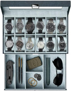 ProCase Watch Box, 12 Slot Mens Watch Case by ProCase