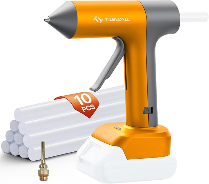 Tilswall 100W Cordless Hot Glue Gun, Compatible by Tilswall