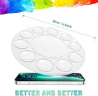 Hulameda 3pcs Paint Palettes, Plastic Paint Tray Palette, Paint Pallet - Image 2