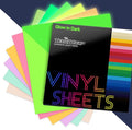 TECKWRAP Glow in Dark Matte Neon Adhesive Craft Vinyl Precut Sheets 12" x 12" 6 by TECKWRAP