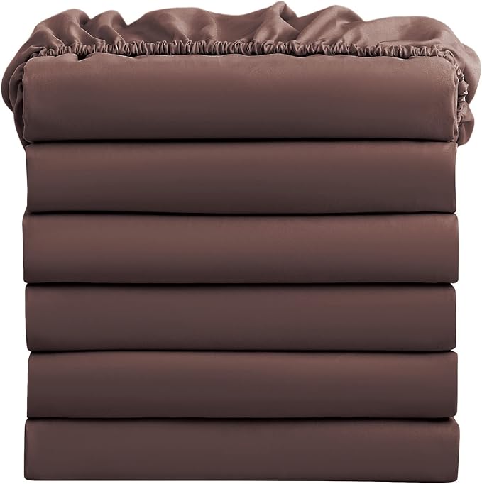 FreshCulture Full Fitted Sheets, Bulk Pack of 6, Deep Pocket, Soft Microfiber by FreshCulture
