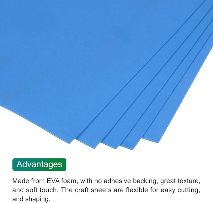 MECCANIXITY EVA Foam Sheets Lake Blue 35.4 Inch x 19.7 Inch 2mm Thick Crafts - Image 4