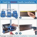 King&Charles Cabinet Hardware Jig & Automatic Center Punch Set. | Avoid Jitter - Image 4