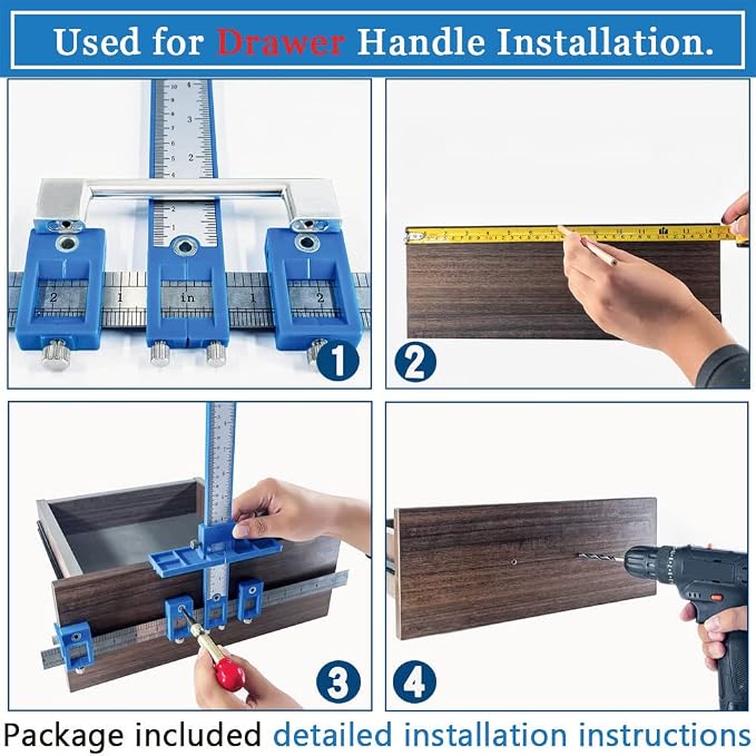 King&Charles Cabinet Hardware Jig & Automatic Center Punch Set. | Avoid Jitter - Image 4
