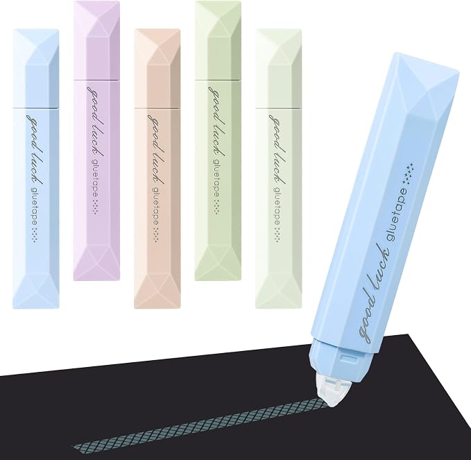 Temiary 5-Pack Multicolor Double Sided Tape Roller Pen, Scrapbooking Adhesive by Temiary
