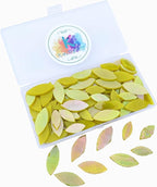 120 Pcs Iridescent Yellow Petal Mosaic Tiles, Hand cut Stained Glass Petals - Image 5