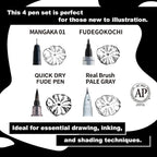 Kuretake Zig Inktober pen set, for Illustration, Manga Drawing, Lettering and - Image 4