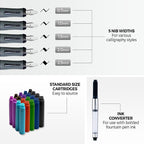 Zieler Ultimate Calligraphy Pen Gift Set, in a Tin Gift Box - Image 4