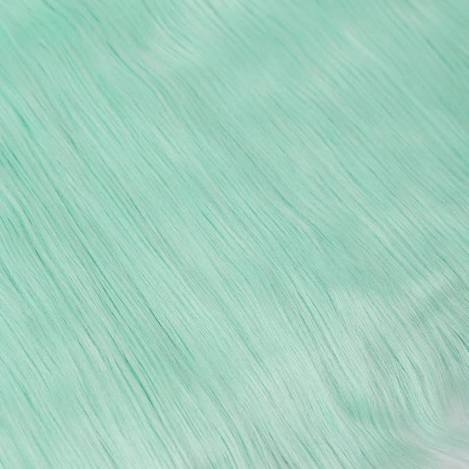 Mint Faux Fur Fabric for Crafts Squares Furry Fabric for Sewing, Upholstery & - Image 4