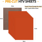 HTVRONT Orange Heat Transfer Vinyl Bundle - Image 3
