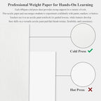 Fuxi 8x10 Sketchbook for Acrylic Paint, 246 lb/ 400gsm Thick Paper for Painting - Image 3