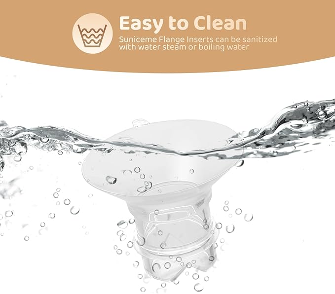 Flange Inserts 19mm Compatible with Medela/Spectra/TSRETE/Elvie/Momcozy/Bellababy Breast Pump 24mm Shields/Flanges, Reduce 24mm Nipple Tunnel Down to 19 mm, 4PCS
