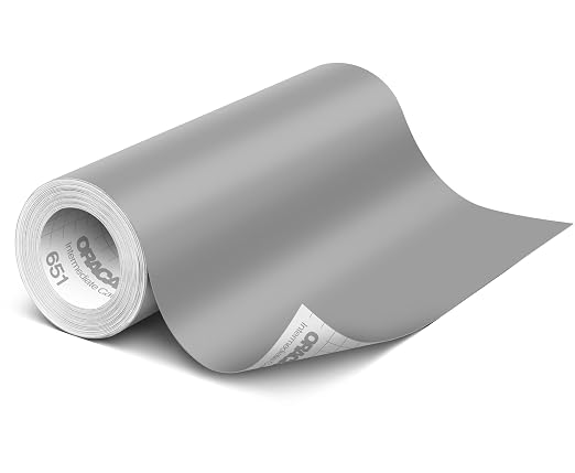 ORACAL 651 Matte Grey Vinyl Durable Roll Easy to Weed Permanent Adhesive Craft by Orafol