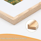 8x10 Picture Frame, OAK Wood Photo Frame 5x7 - Image 5