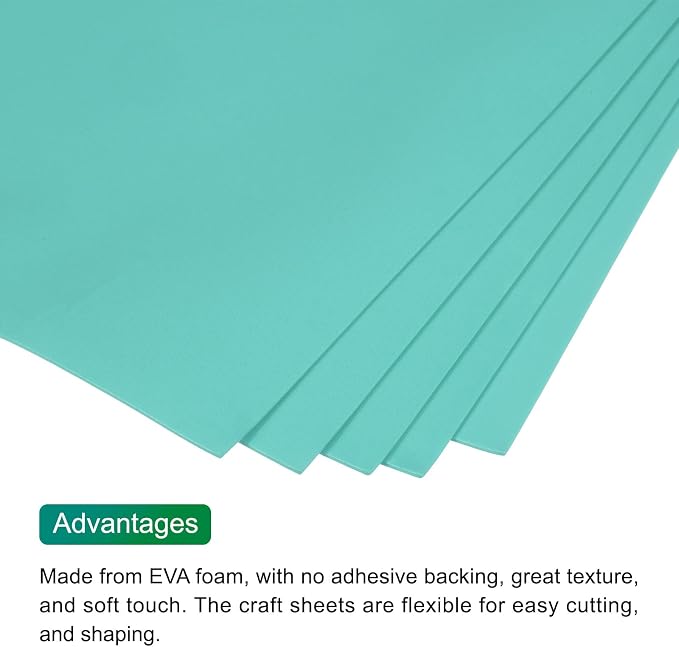 MECCANIXITY EVA Foam Sheets Green 35.4 Inch x 19.7 Inch 2mm Thick Crafts Foam - Image 4