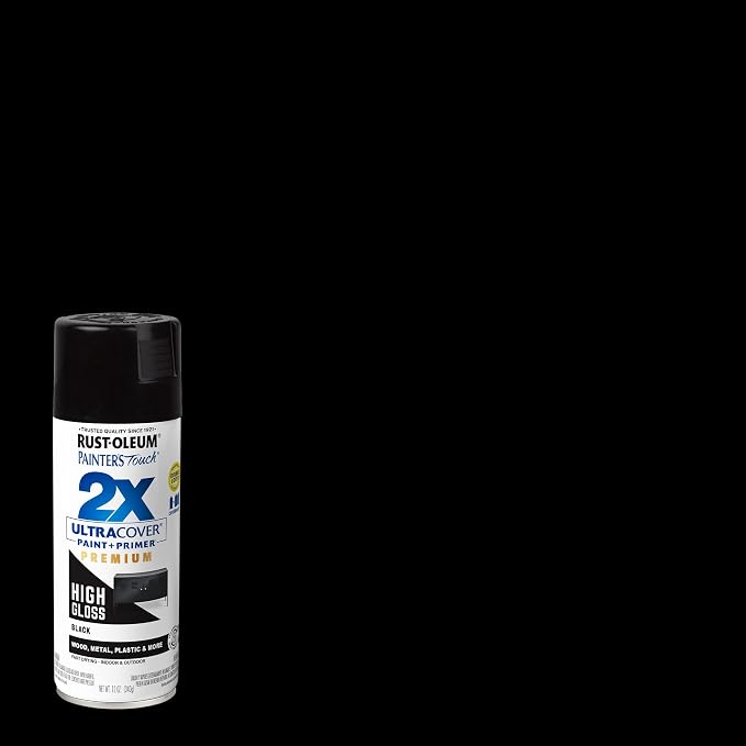 Rust-Oleum Painter's Touch 2X Ultra Cover Spray Paint, High Gloss Black | - Image 2